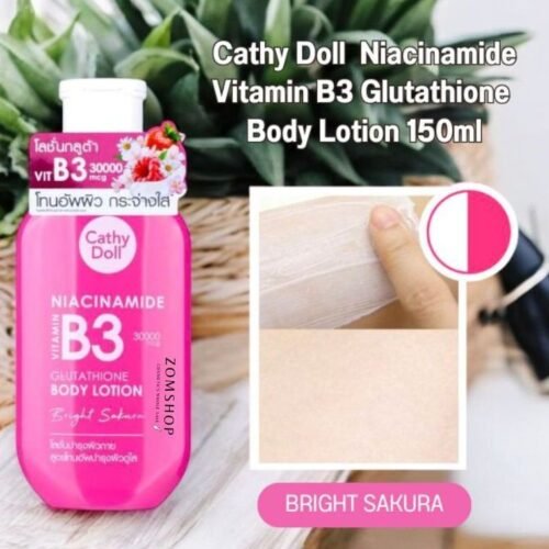 Thailand Cathy Doll Niacinamide Vitamin B3 Glutathione Whitening Lotion