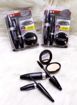 Made In CANADA MAC® 24H WATERPROOF Washable Mascara 3 in 1 Make up Kit with VELEVET Powder 6a Fa