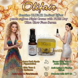 Genuine OLIFAIR Radiant Effect pearls saffron Night Cream with FREE Day Ultra Glow Face Serum Orec