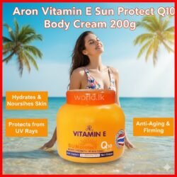 Aron Vitamin E Sun UVA & UVB Protect Radiations Q10 Body Cream 200g avbc