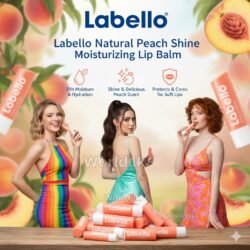 Labello Natural Peach Shine Lip Balm Labe Moisturizing Lip Care 4.8g Made in Germany