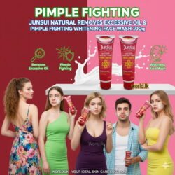 Junsui Natural Pimple & Acne Fighting Removes Excessive Oil & Whhi itening Face Wash 100g  jnpf