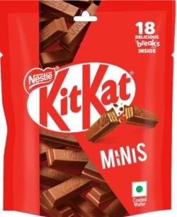 06baea66845f28848af19ff3af7d694b.jpg Nestle fb7 KitKat Minis, Chocolate Coated Wafer Bar, (18 Units x one finger 7g) 126g