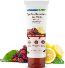 MAMAEARTH bbl0 Bye Bye Blemishes Face Wash with Mulberry and Vitamin C for Even Skin Tone - 100 ml Gently Cleanses