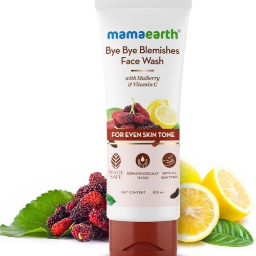 07236df3230c237c469fa566015c55f4.jpg MAMAEARTH bbl0 Bye Bye Blemishes Face Wash with Mulberry and Vitamin C for Even Skin Tone - 100 ml Gently Cleanses