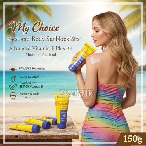 0ae3786b04392e4217e4228e020607e5.jpg Thailand My Choice Face and Body Sunblock SPF 60 Advanced Vitamin E Plus+++ Cream mc60