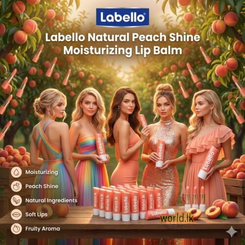 Labello Natural Peach Shine Lip Balm Labe Moisturizing Lip Care 4.8g Made in Germany