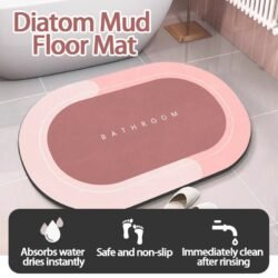 Ultra-Absorbent Extra Large Size Diatomite Bath Mat dbma Toilet Non-Slip Soft Carpet British Standard