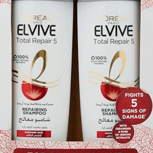 156c65f7d50cc5ca7c15508bf1dedec1.jpg 2 In 1 L'OREAL Paris Elvive Total Repair 5 LETR Repairing 400ML Shampoo + 360ML Conditioner