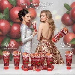 180g Red Apple Collagen Cleansing Foam Lifting & Radiance Seira  Made in Thailand sraf