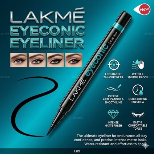15b14e359d635110c7083acddea24333.jpg Lakme Eyeconic Kajal EYELINER (24H ) leel Long Lasting pencil featuring a waterproof and smudge-proof formula