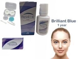 Colour BRILLIANT BLUE - Fresh Look bbcl Color Blends Contact Lens - Full Set - Color Contact Lens (Replacement Cycle: 12 Month)
