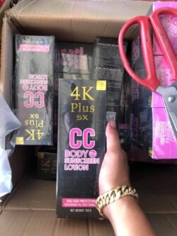 Made in THAILAND 4K Plus 5x CC Body Sunscreen Lotion 4kPP Sun protection from UVA UVB with SPF50 + WHITENING Perfect GLUTATHIONE Lotion