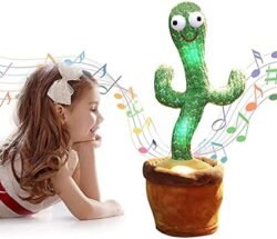 Large RECHARGEABLE Cactus Plush Dancing Toy Tree Singing (dtsc) Talking with Electric 120 Songs Dance and Twist Luminous Recording Learning to Speak Lighting Tongue