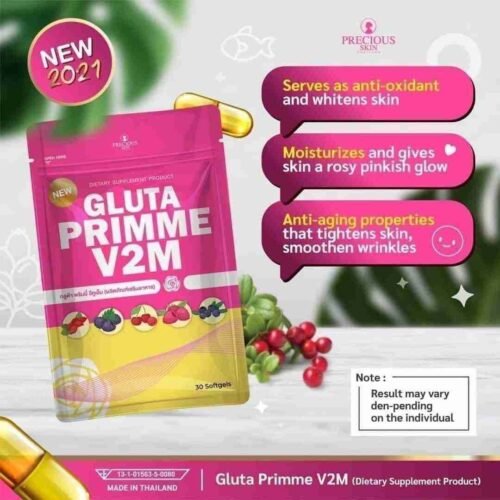 1d345c0322202505ebac33ed7dc0306c.jpg GLUTA Primme V2M Capsules Precious Skin Made in THAILAND