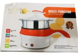 Electric Cooking Pot Electrothermal [mfep] Pot Multifunctional Electric Cooker Hotpot Mini Non-stick Food Noodle Cooking Skillet Egg Steamer Soup Heater Pot Frying Pan 18cm