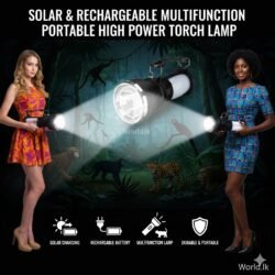 SOLAR & Rechargeable Multifunction Portable High Power Torch Lamp srl