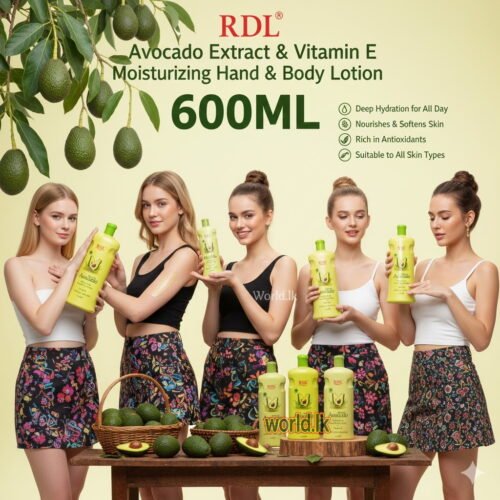 RDL Avocado Extract & Vitamin E Moisturizing Hand & Body Lotion 600ML raal (Original)