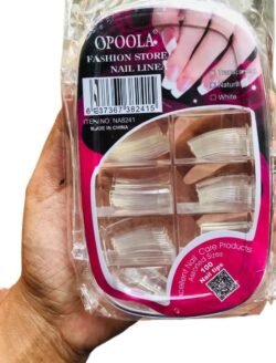 Opoola ni02 Nail Soft Gel Nail Tips Box 100pcs Square Shape Medium Length Full Cover 12 sizes