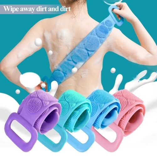 2617404579b197c7b33b7d83bef938b0.jpg Silicone Bath Scrub Rubbing Towel Sbsr mud and rubbing ash, two-step scrubbing belt body brush