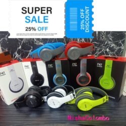Stereo  HD Sound Wireless Headphones, P47 Bluetooth over Ear Foldable Headset with Microphone Stereo Earphones 3.5mm Audio Support FM Radio SD Card With MF/TF & AUX ports for Smart Phones & Tablets etc (p47)