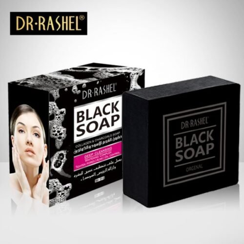 2b261f52af57de9f8f580565453ef23f.jpg DR RASHEL COLLAGEN Charcoal Black SOAP Deep Cleansing Facial SOAP Tighten Pores, Acne & Oil Control (drcs)