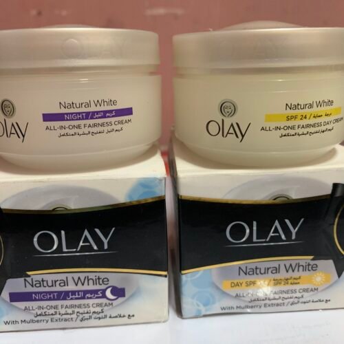 2b28b61a4c9bbade806cf47a1b8b4fe3.jpg Natural WHITE Fairness Olay Night CREAM 50g And Olay Day CREAM SPF, 50g 50g X 2 (2 in 1pack) odnc