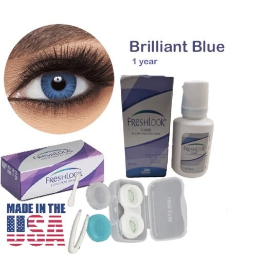 2c064ff1b7b6fbe6303645251809d3c7.jpg Colour BRILLIANT BLUE - Fresh Look bbcl Color Blends Contact Lens - Full Set - Color Contact Lens (Replacement Cycle: 12 Month)