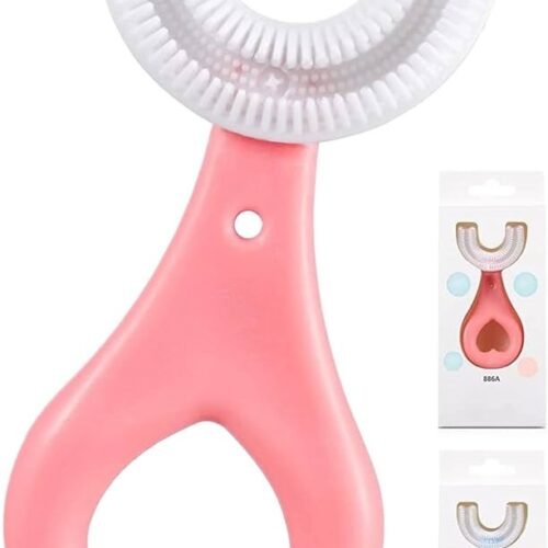 3040288f35534165dfedd0146a64bc33.jpg CIBZ U Shaped (uskt) Toothbrush for Kids Manual WHITENING Toothbrush Silicone Brush Head for Kids Children Infant Toothbrush for 2-6 Years Mouth-Cleaning