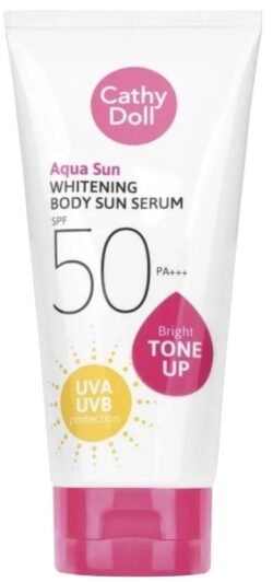 3088dd3586cb317f94014b96f7c96aad.jpg CATHY DOLL (cdpa) Aqua Sun Body Sun WHITENING Serum SPF50 PA+++ Bright Tone Up 138mlMade In THAILAND