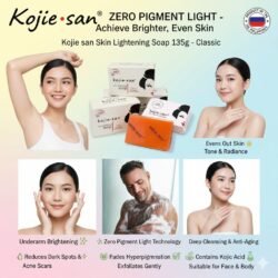 Philippine Kojie san Soap 135g (Large ) Original  Zero Pigment Light  Skin Lightening Classic Soap, Kojiesan (ksls)
