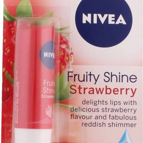 3210c12e034c2430c4920f1127a07e33.jpg NIVEA Strawberry / Cilek Fruity Shine Moisture Lip Care Balm (Nsfs)