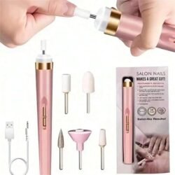 USB Rechargeable Salon Nails Art Drill Makes a Great Gift Multi-Function saoo Nail Care Tool Tips Grinder Cuticle Softener Sanding Grit Polishing Manicure Pedicure Care