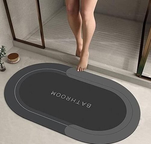 33a7e7e0da1553a8568cc3caae0855ae.jpg Ultra-Absorbent Extra Large Size Diatomite Bath Mat dbma Toilet Non-Slip Soft Carpet British Standard