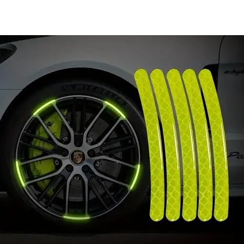 33b22922f919ac981d17977dd380b36d.jpg 20PCS Car Wheel (20ls) Reflective Luminous Stripes Bike Decorative Strips Accessories Use of Bicycle and Motorcycle Tyre Stickers Car Sticker Color: Yellow