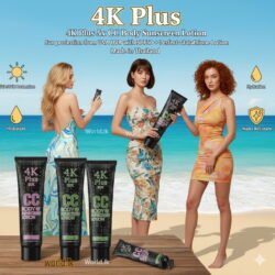 38fcf9ed71e04e48ec2ec3809d77cf5d.jpg 4K Plus 5x CC Body Sunscreen Lotion Sun protection from UVA UVB with SPF50 + Perfect Glutathione Lotion 4kPP