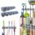 Rack Mop and Broom Holder Wall Housekeeper Wall Mounted Mop Organizer Holder Brush Broom Hanger Garden Tool Garage Organizer