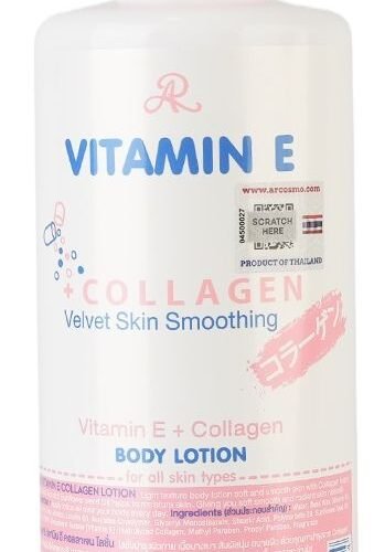 Vitamin E mita COLLAGEN VELEVET Skin Smoothing Body Lotion 600ml by AR Made in THAILAND