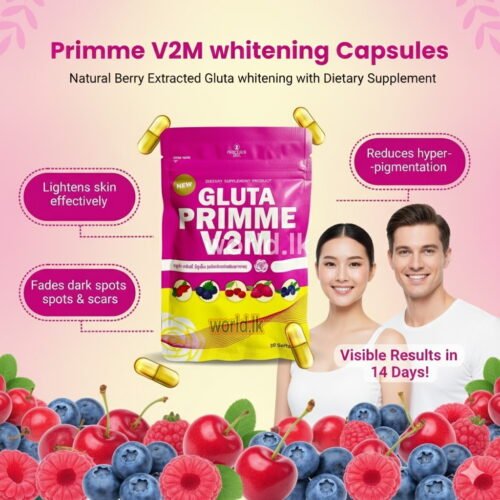 Gluta Primme V2M Whiiteening Capsules Natural Berry Extracted  with Dietary Supplement Products Made In Thailand