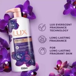 LUX Perfumed (lumo) Body Wash Magical Orchid for 24 Hours Long Lasting Fragrance 450ml