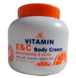 Aron New (aecc) AR Vitamin E & C Brighten & Glow Body WHITENING CREAM 200g Made in THAILAND