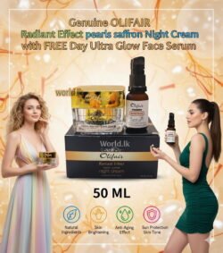 Genuine OLIFAIR Radiant Effect pearls saffron Night Cream with FREE Day Ultra Glow Face Serum Orec