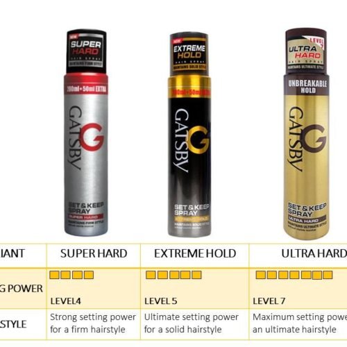 GATSBY Set & Keep Hair Spray - Extreme Hold 250ml |170g  Quick Drying, Long Lasting Hold, No Flaking & Natural Shine gskh