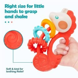 42895176e02808f88874872fd8fc227f.jpg Huanger (hbtb) BABY Teether Set Silicone Rattle and Sensory Teething Chew Toy for BABY