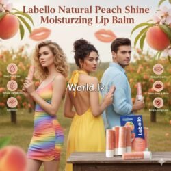 Labello Natural Peach Shine Lip Balm Labe Moisturizing Lip Care 4.8g Made in Germany