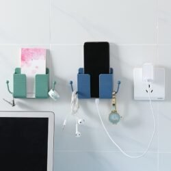 44c7713154371bf7b410c684b2b6ec31.jpg Mobile Phone Charging Wall Mounted Self-Adhesive Organizer Control Storage Box Remote Control, Multifunction Stand Rack Phone Plug Wall Holder hook (wmsa)