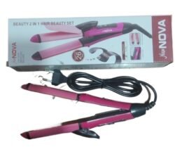 4572ca6263f1ead04020a48a4e6a4602.jpg Nova Beauty 2 in 1 Hair Beauty set Curler & Straightener Set Professional Curling Iron Ceramic Smart Styling Tools nb21