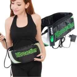 Massage Belt Vibroaction SLIMMING Relax vmeb Tone Burning Belts Weight Loss Vibroaction Belt - Black