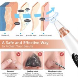 Version 1.0.0 Led Display Blackhead Remover Mrbd Rechargeable 6 Head Machine Multifunctional Pore Vacuum – Electric Acne Tool, Suction Power with Led Display
