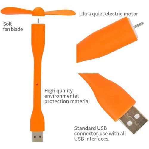 Flexible Mini USB Fan Portable (muf) Detachable Cooling Fan for Pc Power Bank USB Devices Mini Handheld USB Fan